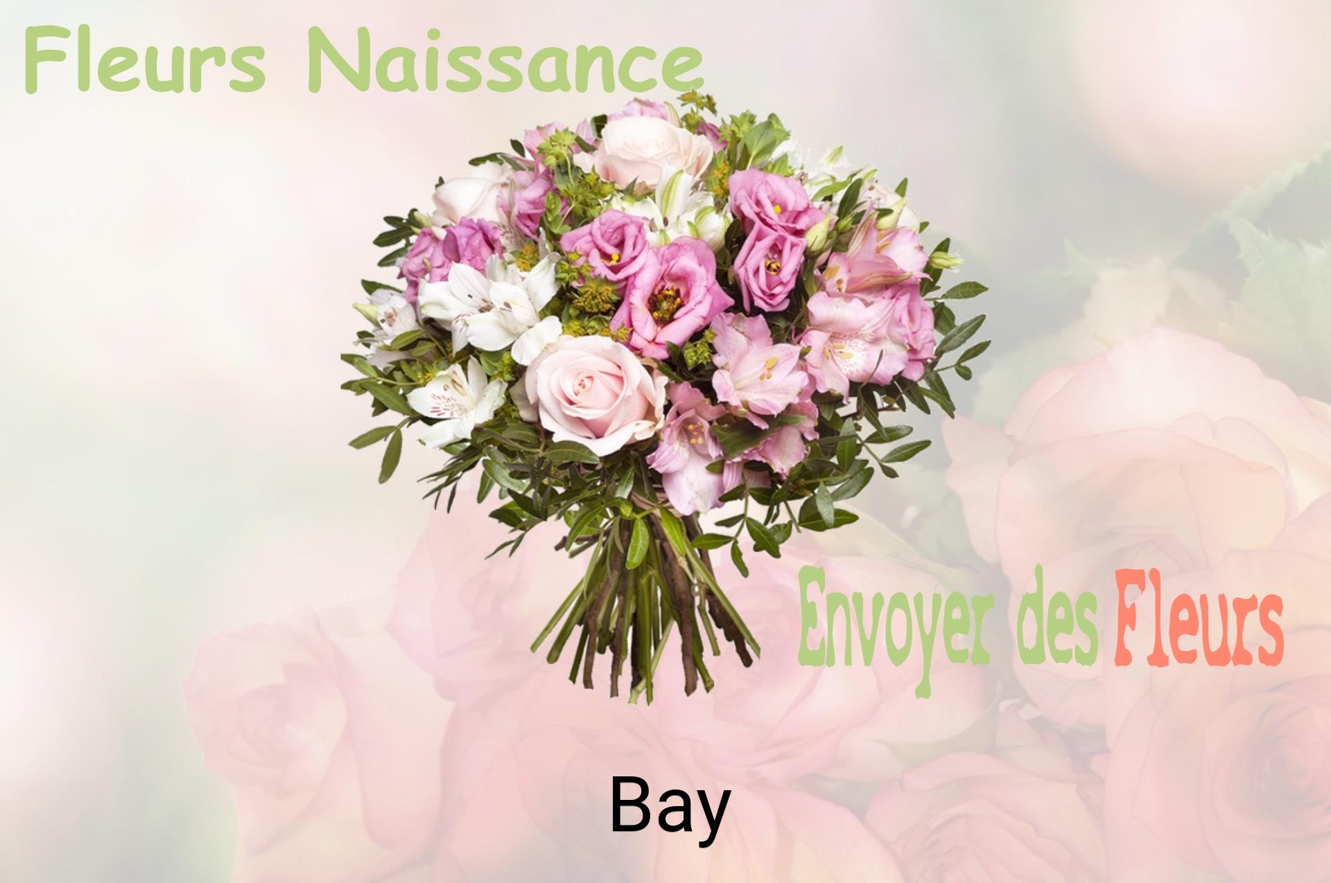 Bouquet de fleurs de naissance livré à Bay